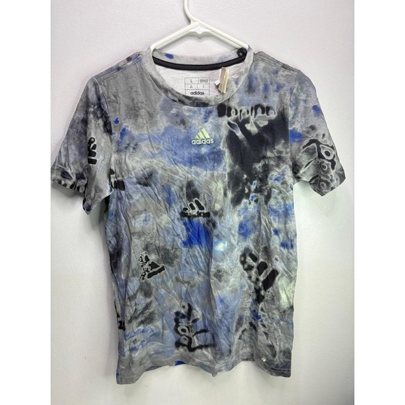 Brand new Adidas Tie Dye Wash Tee in Medium Grey Heather size large - Picture 1 of 5